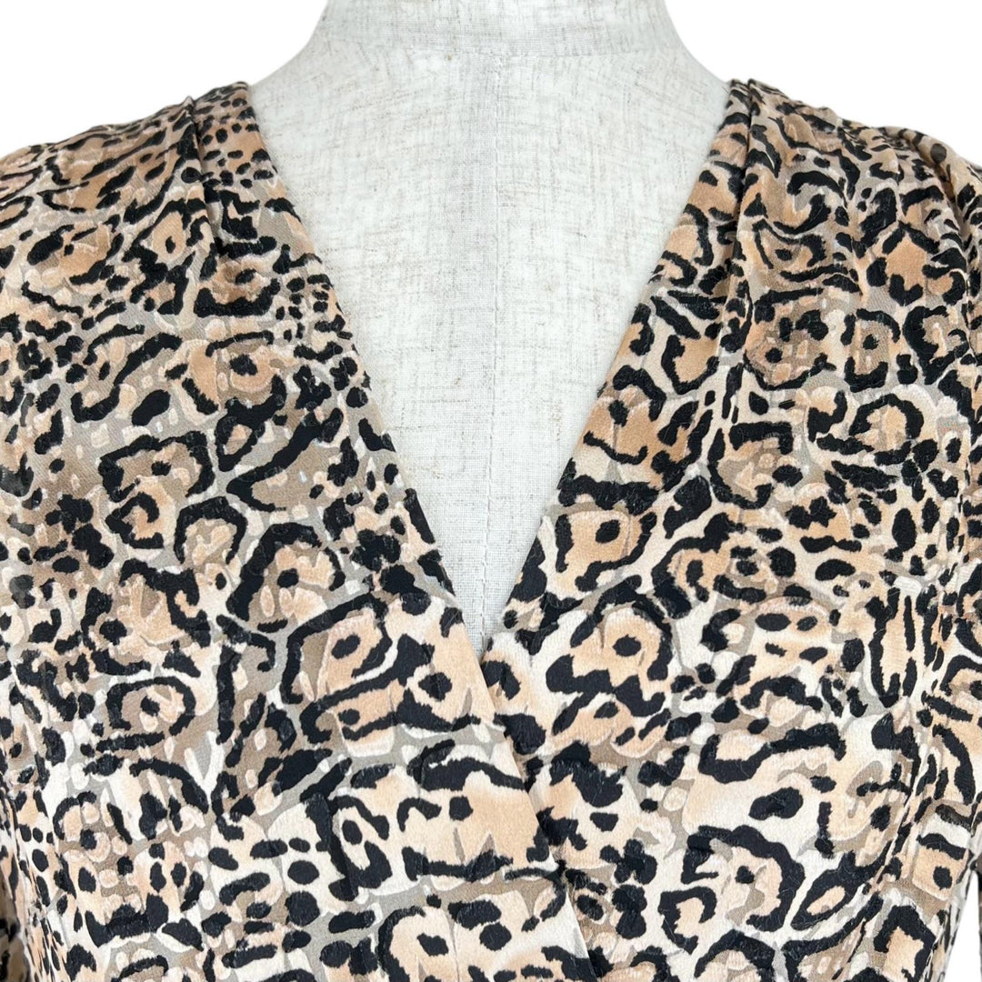 未使用品▲WEEKEND MaxMara ウィークエンドマックスマーラ レオパード ベルト付 シルク ワンピース マルチカラー 36 正規品 レディース