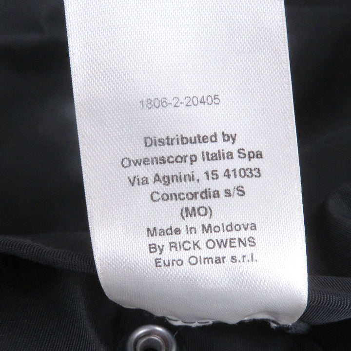 美品□RICK OWENS DRKSHDW リックオウエンス ダークシャドウ 22AW JUMBO FLIGHT 中綿 ボンバージャケット ブルゾン ブラック S メンズ