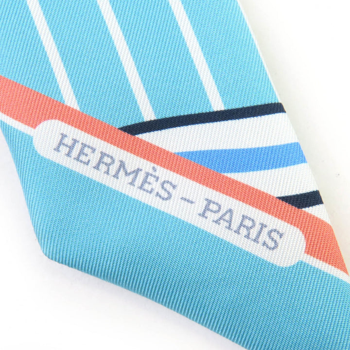 未使用品☆HERMES エルメス ツイリー カドリージュ・バヤデール シルク100％ アクア/ヴューローズ/ブルージーン スカーフ レディース