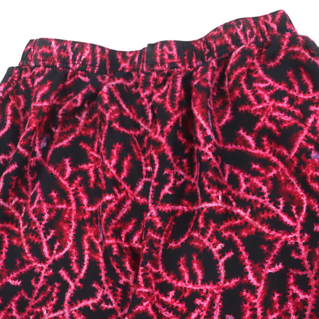 良品▼DIOR ディオール オム 483C102B6077 シルク100% 総柄 タツノオトシゴ ロゴプリント ボタンフライ ショートパンツ S 正規品 メンズ