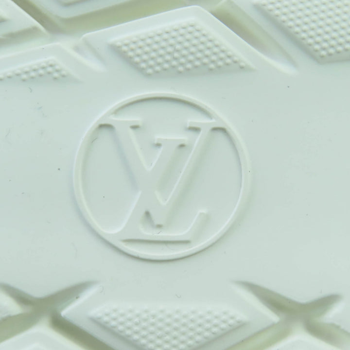 美品★LOUIS VUITTON ルイヴィトン アフターゲームライン モノグラムレザー ファブリック レースアップ スニーカー 白 茶色 35.5 伊製