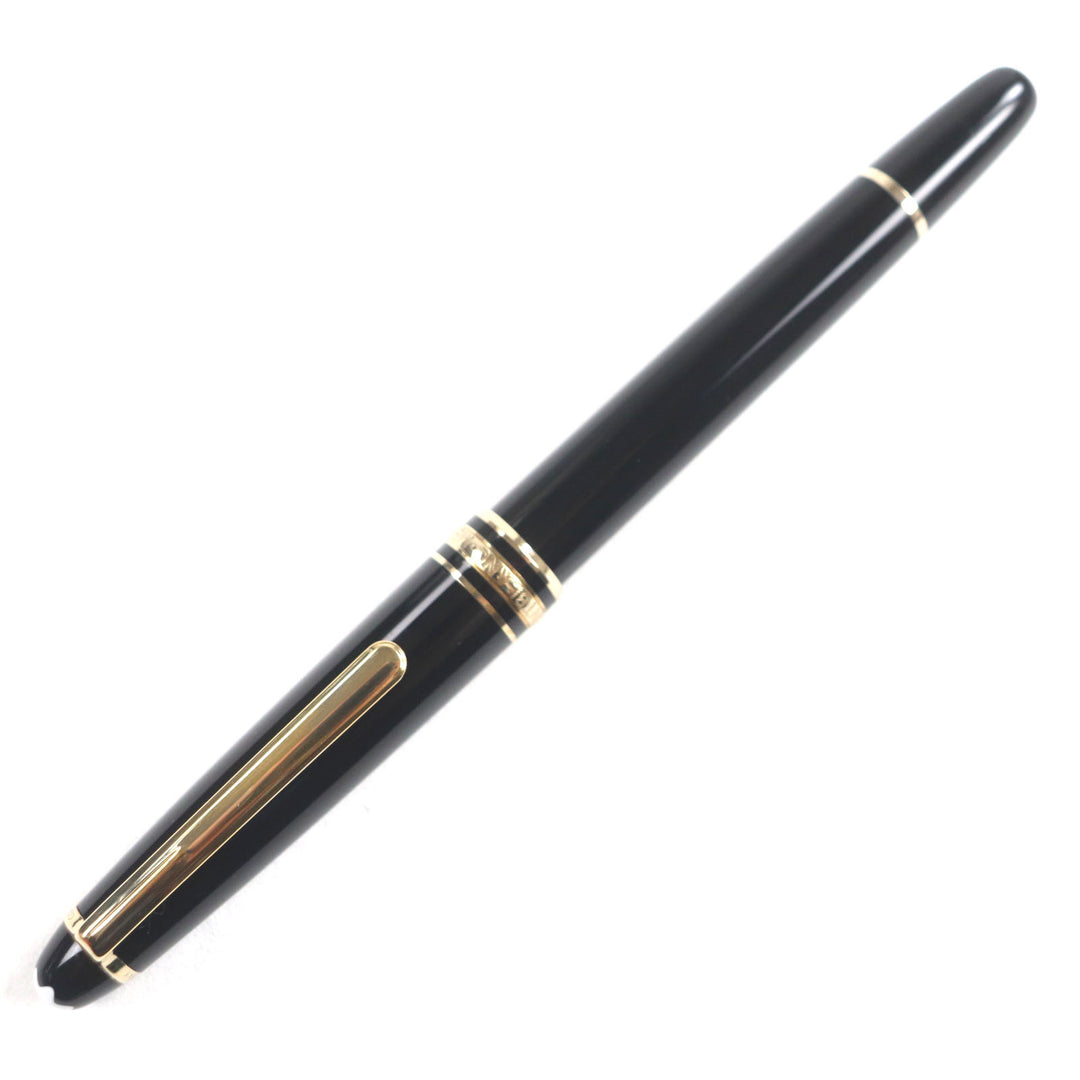 極美品▼MONTBLANC モンブラン マイスターシュテュック クラシック ホワイトスター キャップ式 ボールペン ブラック ゴールド 筆記確認済