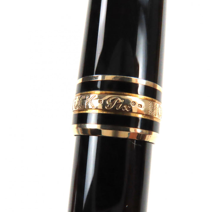 極美品▼MONTBLANC モンブラン マイスターシュテュック クラシック ホワイトスター キャップ式 ボールペン ブラック ゴールド 筆記確認済