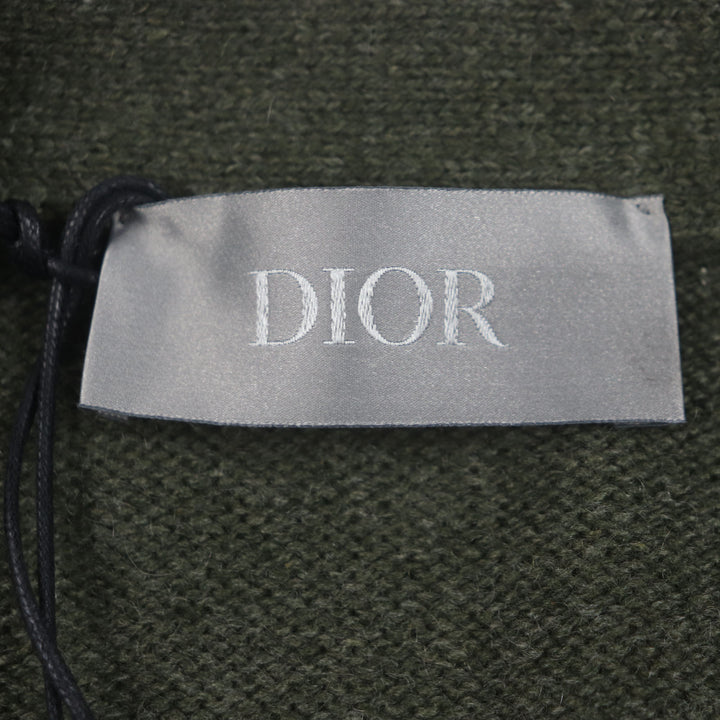 未使用品▼DIOR ディオール オム 243M230AT474 ロゴパッチ Vネック カシミヤジャージー Couture カーディガン M 正規品 定価285000円