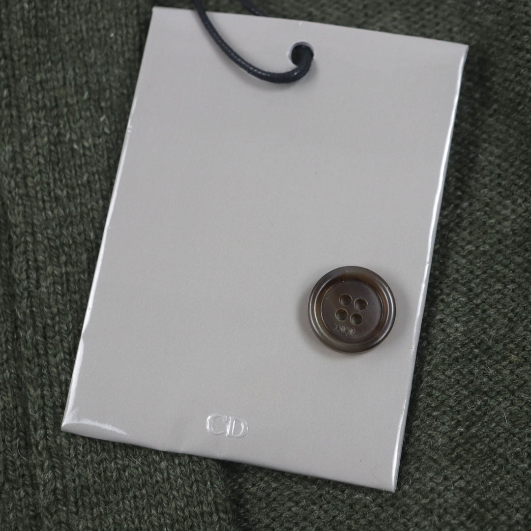 未使用品▼DIOR ディオール オム 243M230AT474 ロゴパッチ Vネック カシミヤジャージー Couture カーディガン M 正規品 定価285000円
