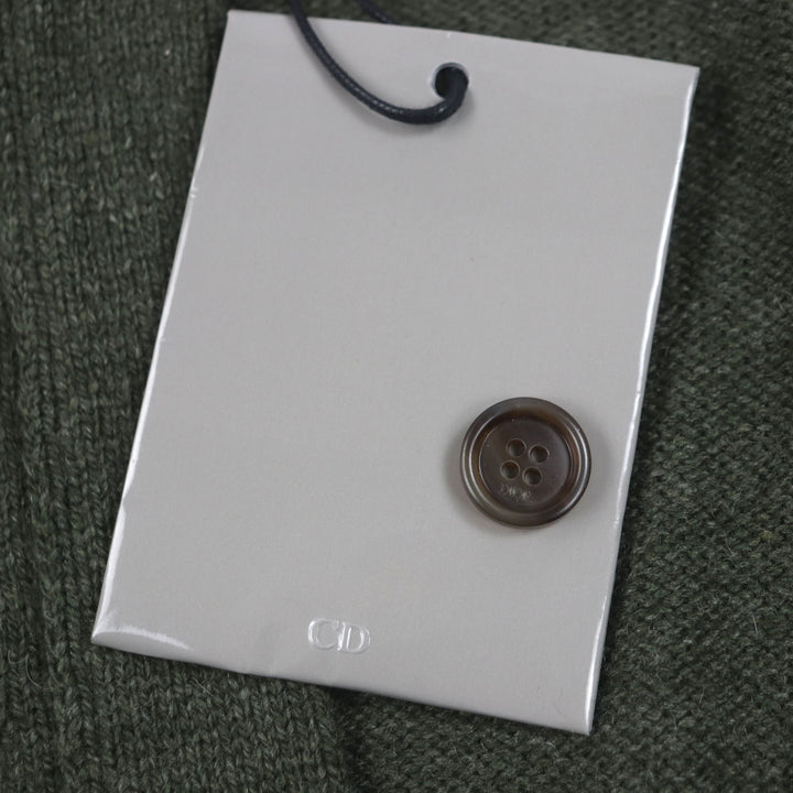 未使用品▼DIOR ディオール オム 243M230AT474 ロゴパッチ Vネック カシミヤジャージー Couture カーディガン M 正規品 定価285000円