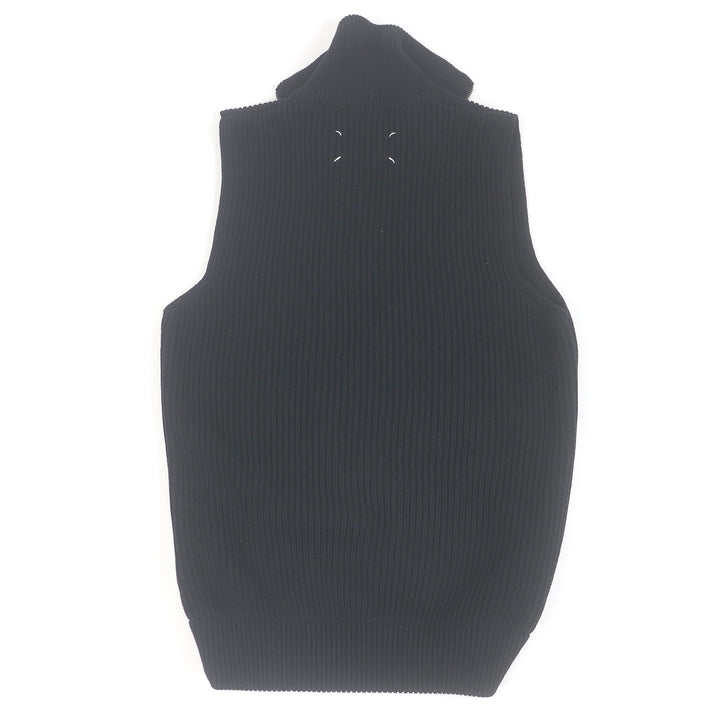 極美品□Maison Margiela 14 メゾンマルジェラ14 30HA061814520 ドライバーズニットベスト ブラック S イタリア製 正規品 メンズ