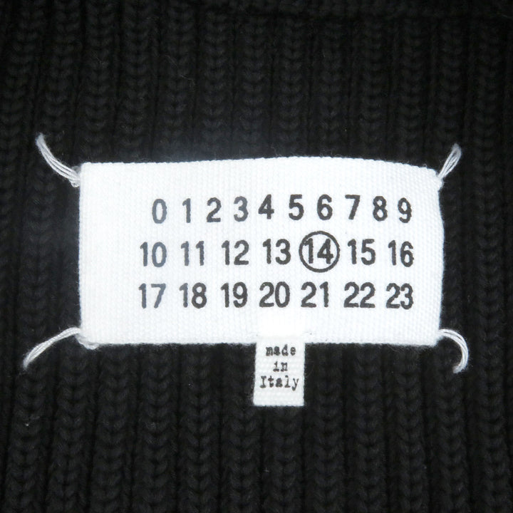 極美品□Maison Margiela 14 メゾンマルジェラ14 30HA061814520 ドライバーズニットベスト ブラック S イタリア製 正規品 メンズ
