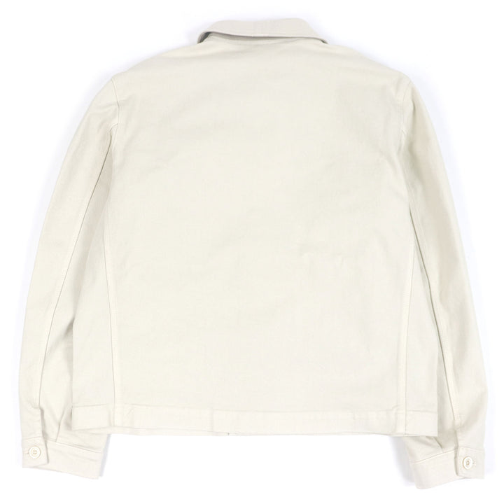極美品□BERLUTI ベルルッティ Cotton Garnent Dyed Jacket レザー使い カリグラフィ デニムジャケット アイボリー 48 イタリア製 正規品