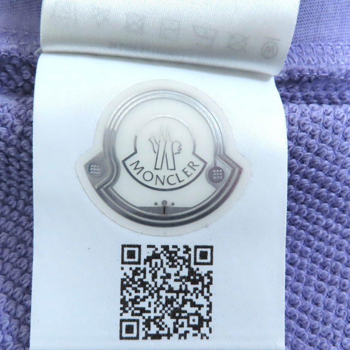 美品★MONCLER モンクレール 2021年製 SWEAT BOTTOM ロゴワッペン付 コットン スウェットパンツ パープル XS 正規品 レディース