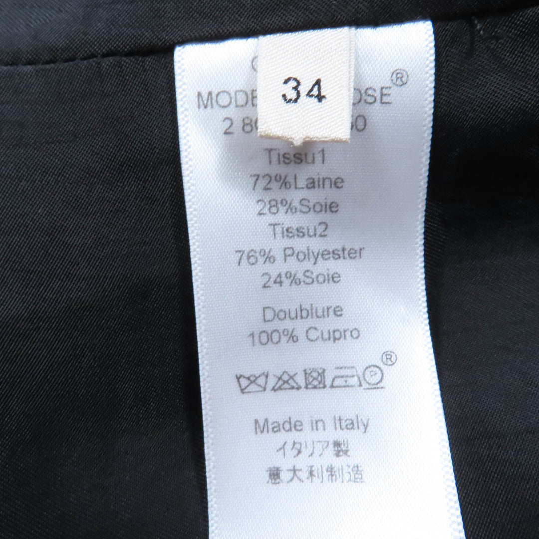 美品☆CELINE セリーヌ ウール シルク フィービー期 クロンビー チェスターコート ブラック 34 イタリア製 正規品 レディース