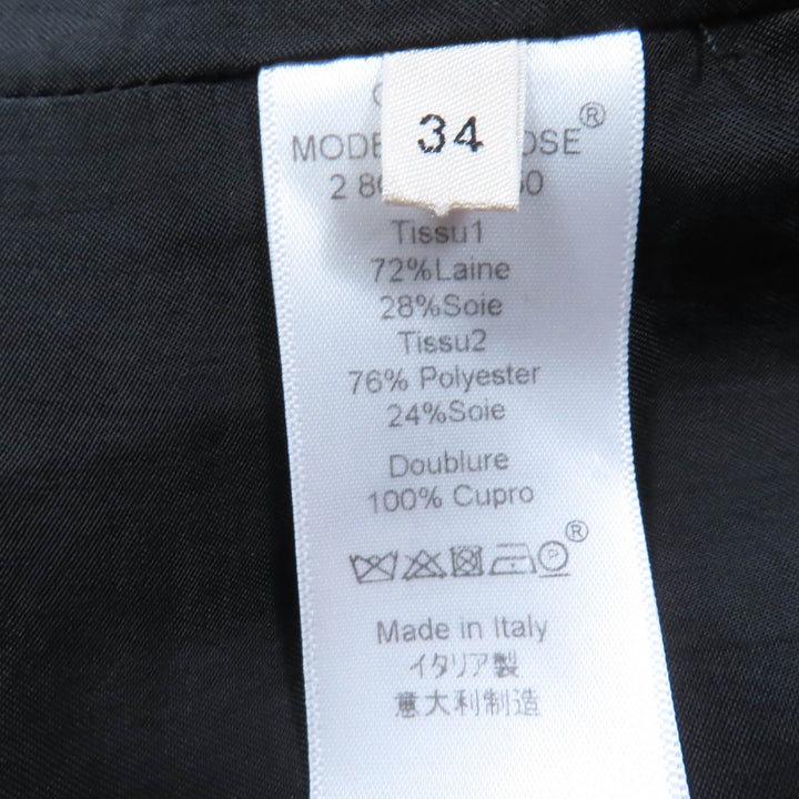 美品☆CELINE セリーヌ ウール シルク フィービー期 クロンビー チェスターコート ブラック 34 イタリア製 正規品 レディース