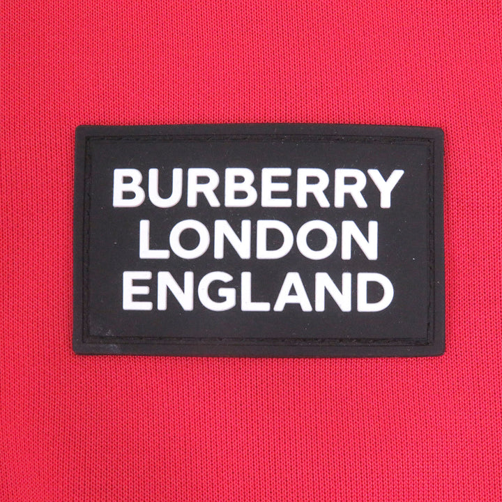 極美品□BURBERRY バーバリー 8023780 England Track Jersey Jacket トラックジャケット ブルゾン レッド ブラック S 正規品 メンズ