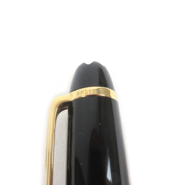 美品□MONTBLANC モンブラン マイスターシュテュック クラシック ペン先14K Mニブ キャップ式 万年筆 ブラック ゴールド ドイツ製 メンズ