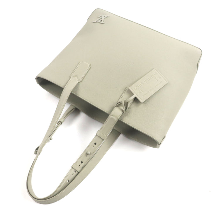 極美品▼LOUIS VUITTON ルイヴィトン M22506 ファストライン LVアエログラム カーフレザー セージ LVロゴ トートバッグ 仏製 メンズ