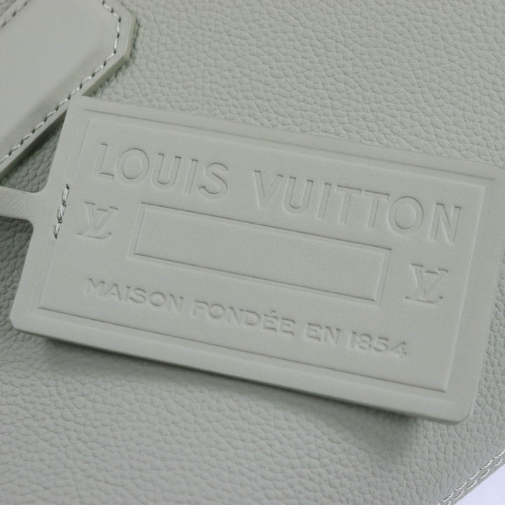 極美品▼LOUIS VUITTON ルイヴィトン M22506 ファストライン LVアエログラム カーフレザー セージ LVロゴ トートバッグ 仏製 メンズ