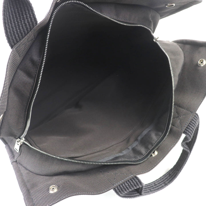 極美品★HERMES エルメス エールライン MM シルバー金具 セリエボタン キャンバス トートバッグ グレー フランス製 レディース