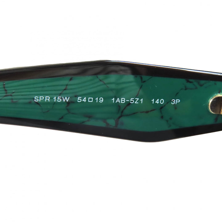 極美品◇PRADA プラダ SPR15W 1AB5Z1 POLARIZED アイウェア サングラス ブラック グリーン 54□19 140 ケース付き イタリア製 レディース