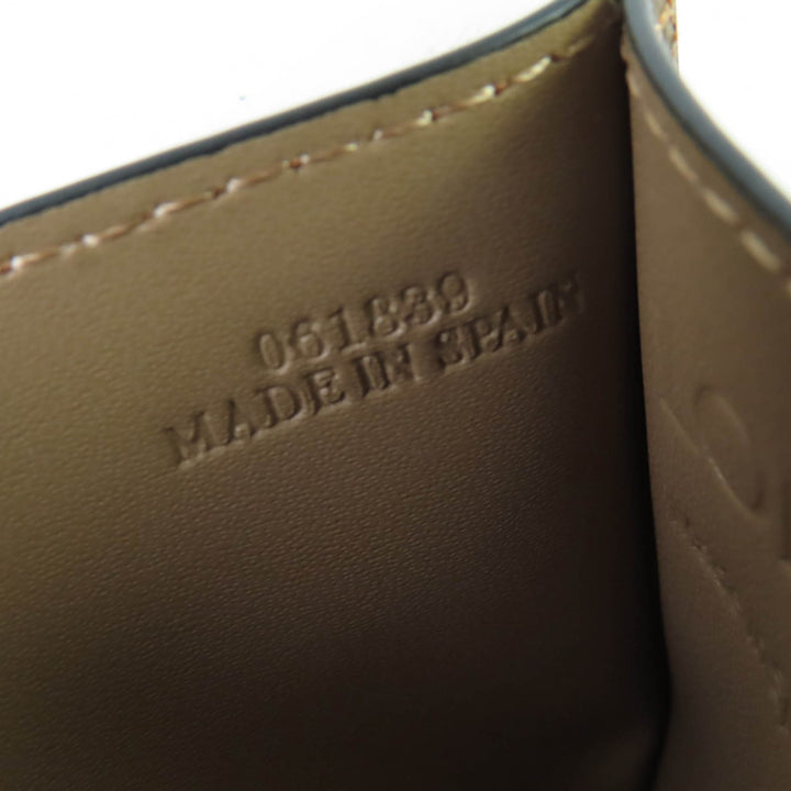 極美品☆LOEWE ロエベ パズル プレーン カードホルダー アナグラム刻印 プレーンレザー カードケース ブラウン系 箱・袋付き レディース