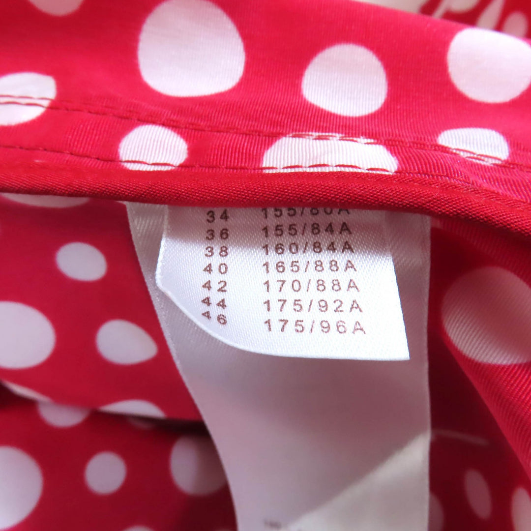 極美品★LOUIS VUITTON×Yayoi Kusama ルイヴィトン×草間彌生 裏地シルク100％ ベルト付 ドット柄 トレンチコート レッド ホワイト 34