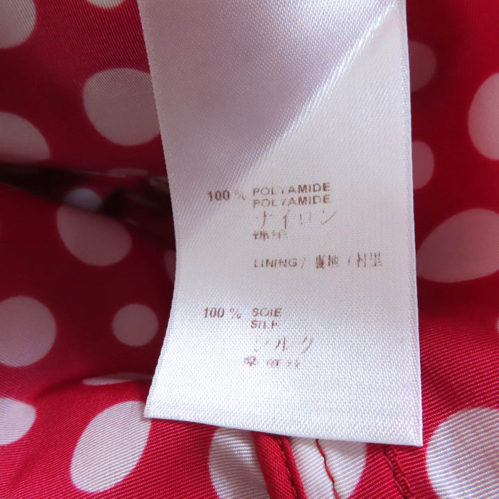 極美品★LOUIS VUITTON×Yayoi Kusama ルイヴィトン×草間彌生 裏地シルク100％ ベルト付 ドット柄 トレンチコート レッド ホワイト 34