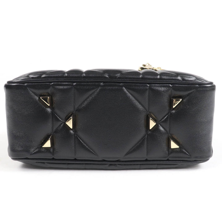 極美品☆Christian Dior クリスチャンディオール カナージュ レディ 95.22 ミニ ラムスキン 2WAYハンド ショルダーバッグ ブラック