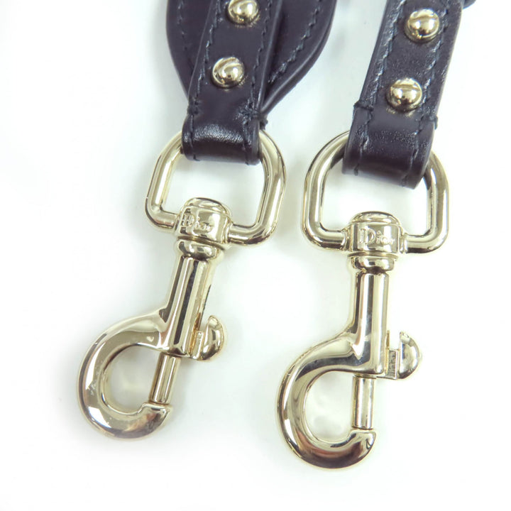 極美品☆Christian Dior クリスチャンディオール カナージュ レディ 95.22 ミニ ラムスキン 2WAYハンド ショルダーバッグ ブラック