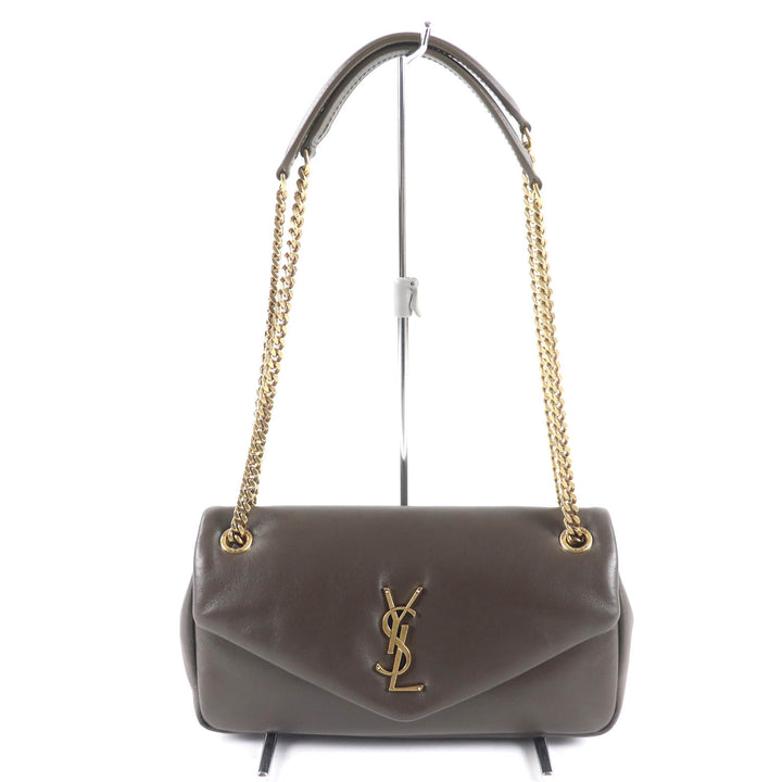 未使用品★SAINT LAURENT PARIS サンローランパリ 734153 カリプソ ライトムスク ラムスキン チェーンショルダーバッグ 定価456500円