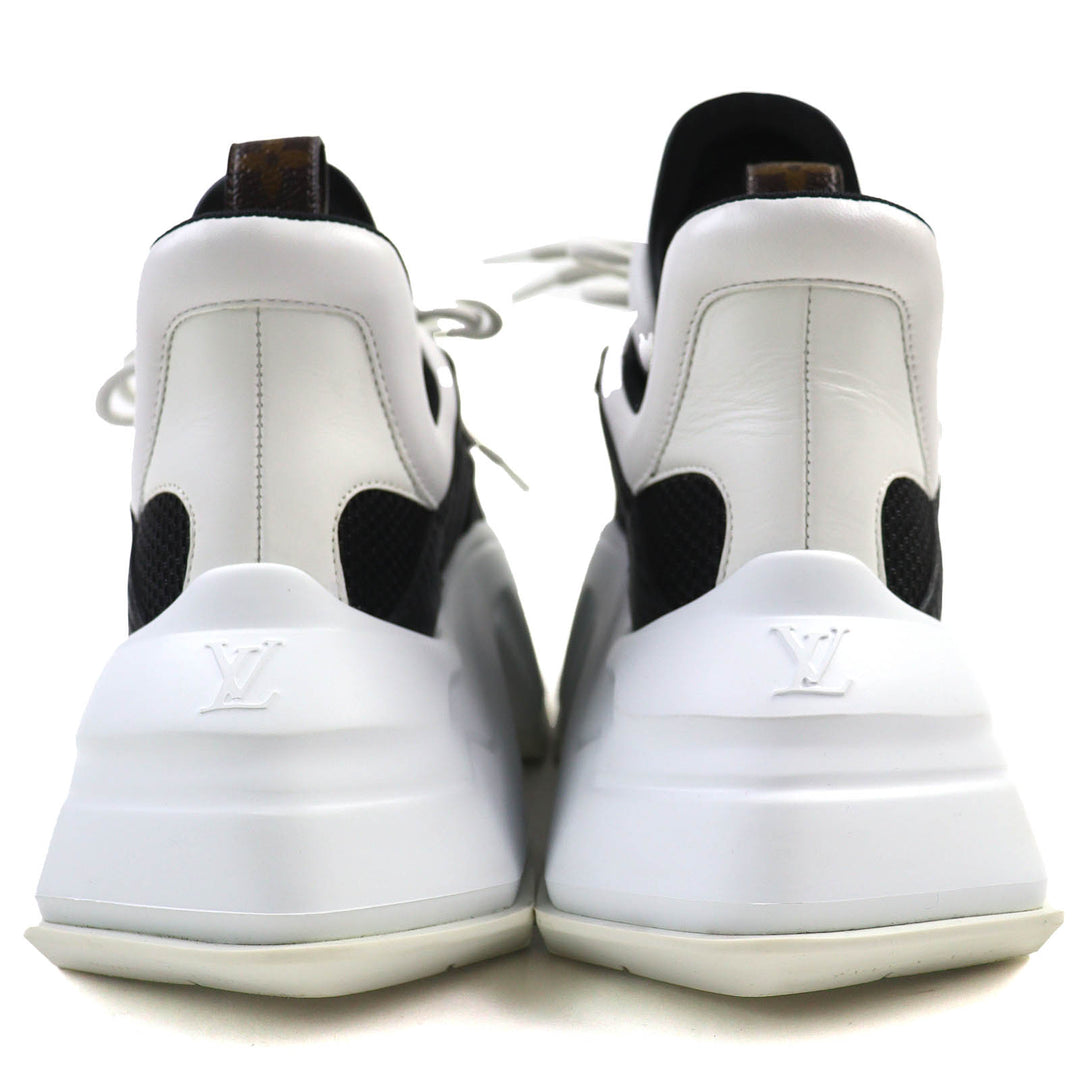 美品△LOUIS VUITTON ルイヴィトン アークライトライン 厚底 スニーカー ホワイト ブラック 36.5 イタリア製 レディース