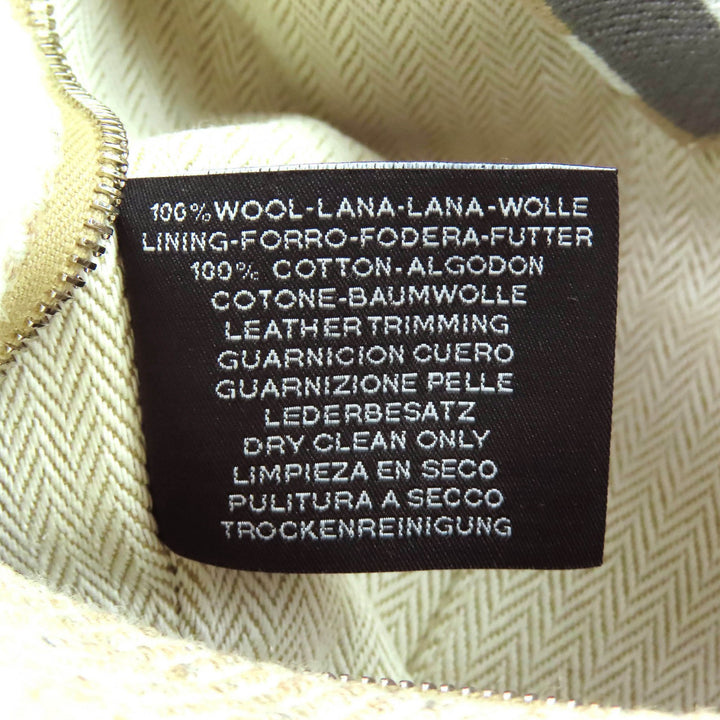 未使用△HERMES エルメス ブリッド ア ブラック PM オ カレ ウール100% セーグル シルバー金具 セリエボタン ハンドバッグ ポーチ 仏製