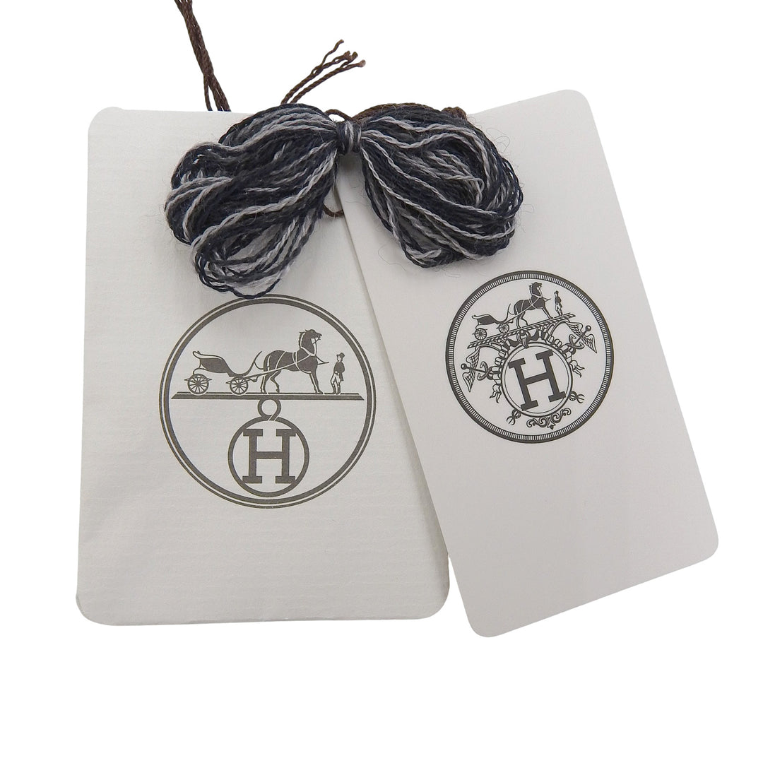 未使用品▲HERMES エルメス 2022年製 2H2622D8 宮廷の馬具 カシミヤ シルク 半袖 ニット ネイビー グレー 36 伊製 正規品 レディース