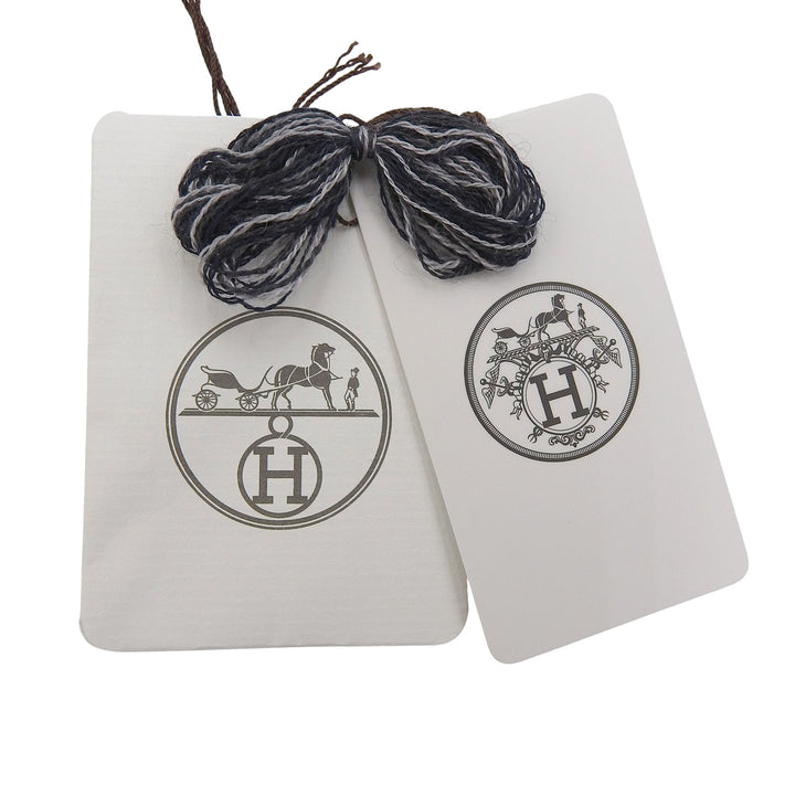 未使用品▲HERMES エルメス 2022年製 2H2622D8 宮廷の馬具 カシミヤ シルク 半袖 ニット ネイビー グレー 36 伊製 正規品 レディース