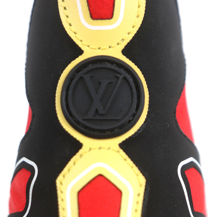 美品▼LOUIS VUITTON ルイヴィトン モノグラム アークライトライン ソックススニーカー レッド ブラック イエロー 42　イタリア製 メンズ