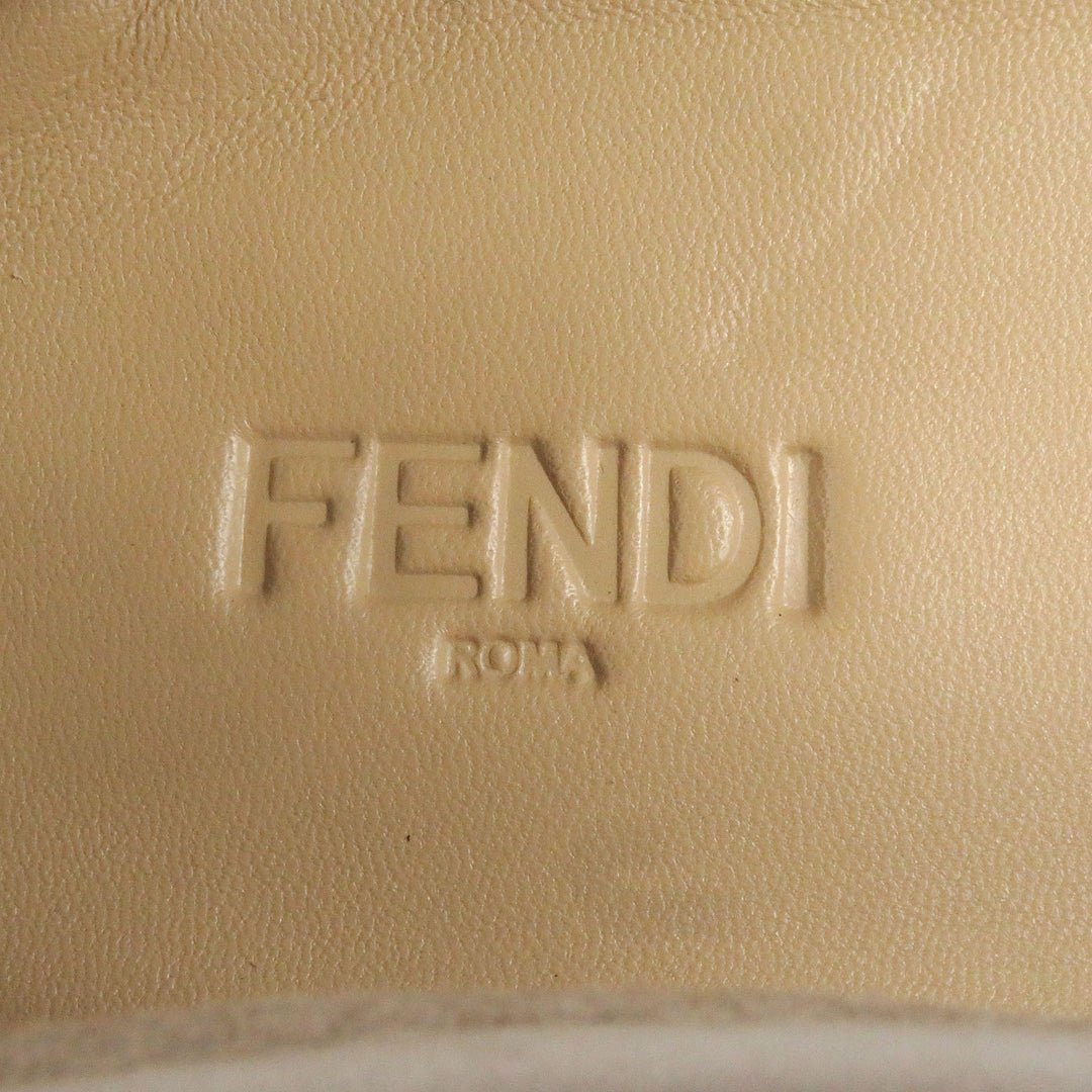 未使用品□FENDI フェンディ 23SS 7P1589 ヌバック FFロゴ ゴールド金具 フリンジ オーロックローファー ベージュ 7 イタリア製 メンズ