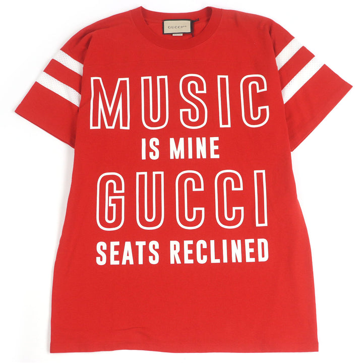 未使用品□GUCCI グッチ 100周年記念 22SS 655459 コットン100％ ロゴプリント カットソー 半袖Ｔシャツ レッド S イタリア製 正規品