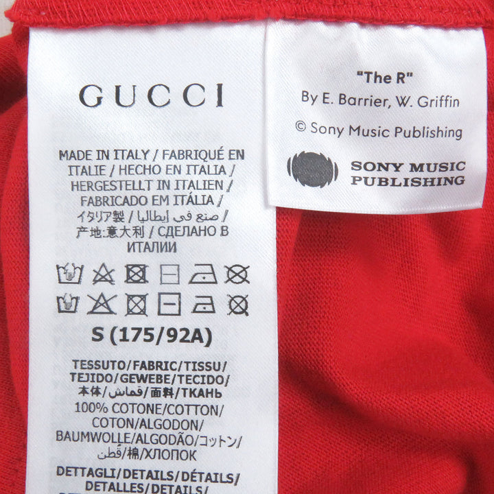 未使用品□GUCCI グッチ 100周年記念 22SS 655459 コットン100％ ロゴプリント カットソー 半袖Ｔシャツ レッド S イタリア製 正規品