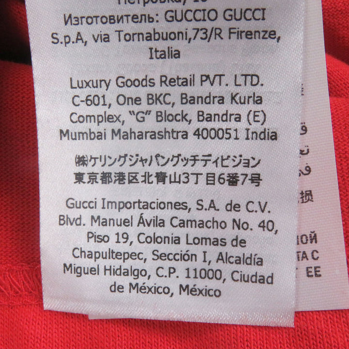 未使用品□GUCCI グッチ 100周年記念 22SS 655459 コットン100％ ロゴプリント カットソー 半袖Ｔシャツ レッド S イタリア製 正規品