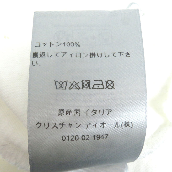 極美品□DIOR ディオール オム 34DJ696A0849 コットン100％ ダメージ加工 ロゴプリント 半袖Ｔシャツ ホワイト L イタリア製 正規品