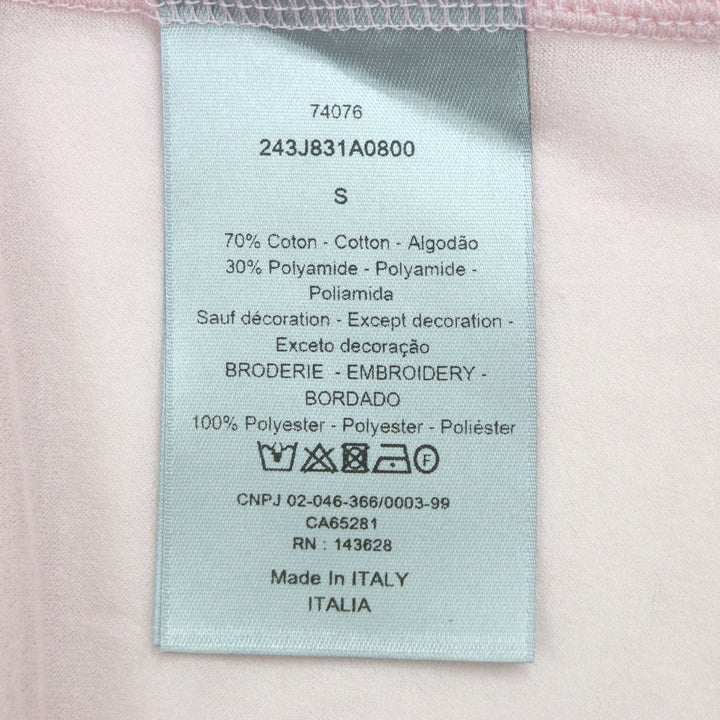 極美品▼DIOR ディオール オム 243J831A0800 ロゴ刺繍 ライトウェイト 薄手 ロングスリーブ 長袖ポロシャツ ピンク S 伊製 正規品 メンズ