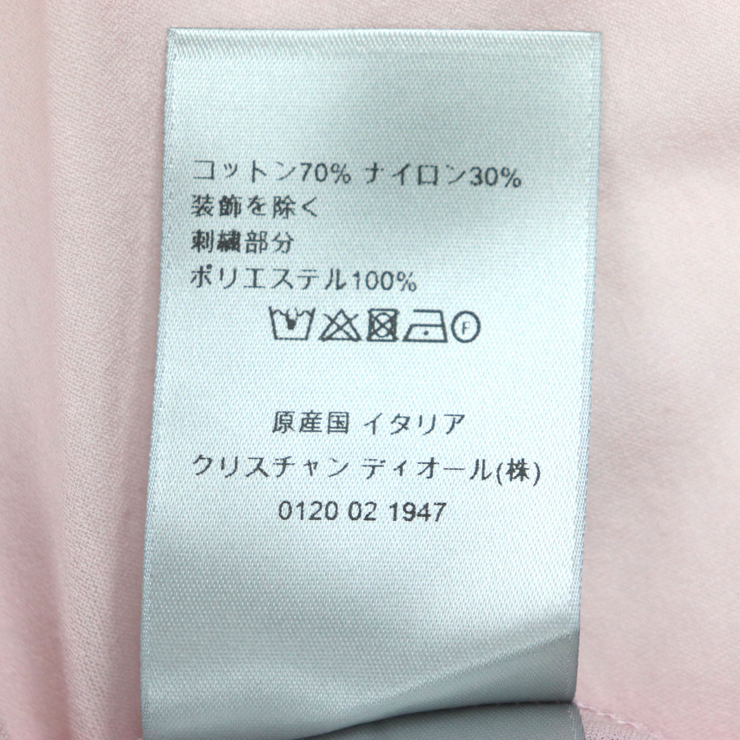 極美品▼DIOR ディオール オム 243J831A0800 ロゴ刺繍 ライトウェイト 薄手 ロングスリーブ 長袖ポロシャツ ピンク S 伊製 正規品 メンズ