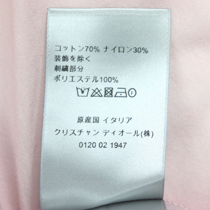 極美品▼DIOR ディオール オム 243J831A0800 ロゴ刺繍 ライトウェイト 薄手 ロングスリーブ 長袖ポロシャツ ピンク S 伊製 正規品 メンズ