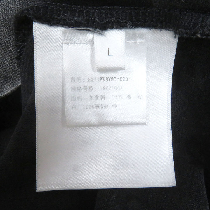 美品□GIVENCHY ジバンシィ 22AW BM71FK3YBT Overlapped Embroidered Tee ドッキングデザイン 長袖Ｔシャツ チャコール L 正規品 メンズ