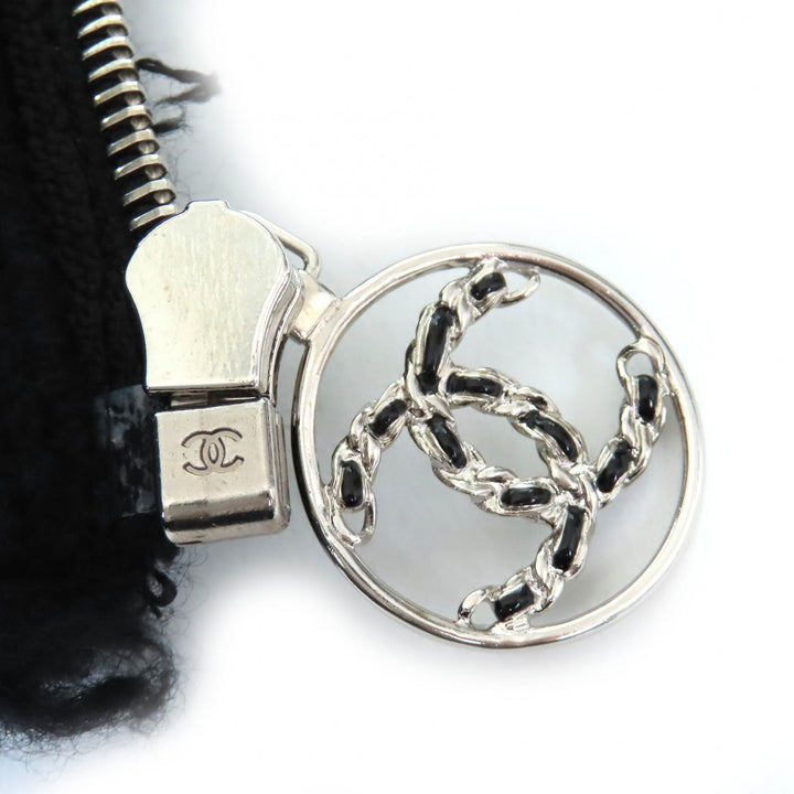 極美品△CHANEL シャネル P62173 カシミヤ混 ココネージュ ココマークプルトップ ニット ブルゾン ジップアップ ジャケット 36 正規品