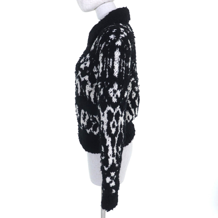 極美品△CHANEL シャネル P62173 カシミヤ混 ココネージュ ココマークプルトップ ニット ブルゾン ジップアップ ジャケット 36 正規品