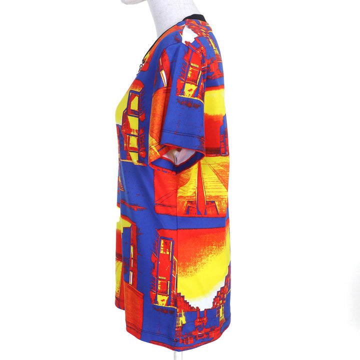 極美品△LOUIS VUITTON ルイヴィトン 23SS コットン100％ シティプリント LVチェーン クルーネック 半袖Ｔシャツ L イタリア製 正規品