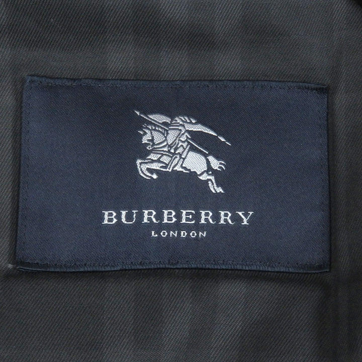 良品□BURBERRY LONDON バーバリーロンドン ファーフーデッド WZIP ダウンジャケット カーキ L 日本製 正規品 メンズ オススメ◎