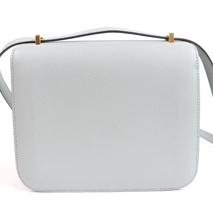 未使用品☆HERMES エルメス コンスタンス 3ミニ ミロワール ヴォーエプソン ブルーグラシエ ゴールド金具 ショルダーバッグ W刻印 仏製