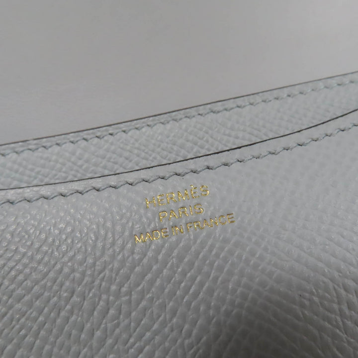 未使用品☆HERMES エルメス コンスタンス 3ミニ ミロワール ヴォーエプソン ブルーグラシエ ゴールド金具 ショルダーバッグ W刻印 仏製
