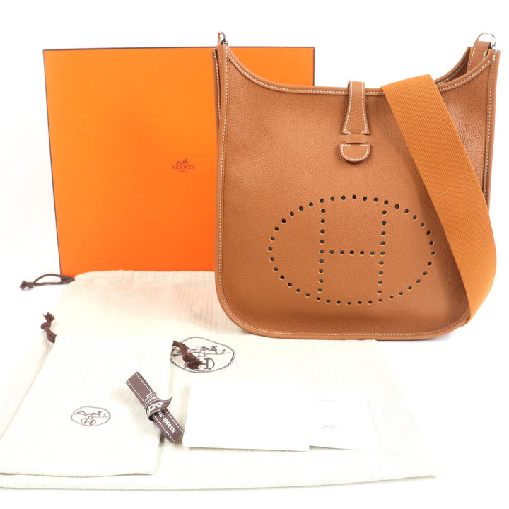 未使用品☆HERMES エルメス エブリン 3PM トリヨンクレマンス ゴールド シルバー金具 ショルダーバッグ K刻印 フランス製 レディース