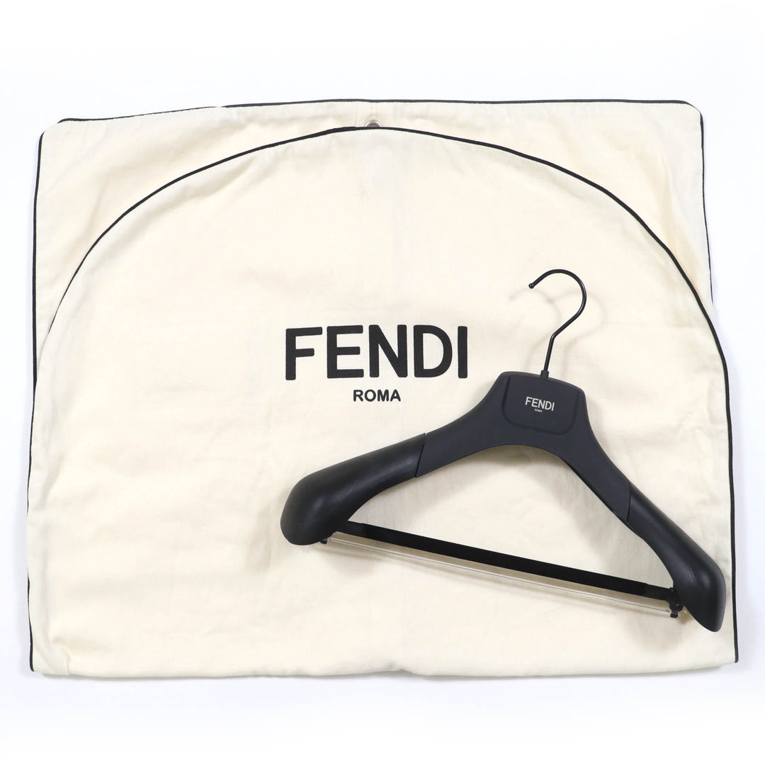 極美品☆FENDI フェンディ 2022年製 FJ7322 バージンウール シルク ミンクファー 裏地ズッカ ジャケット ピンク 36 正規品 定価407000円
